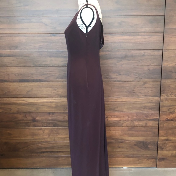 Sleeveless Floor Length Dress with Drape Back - Picture 2 of 3